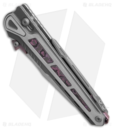 Maxace Knives Midnight Heron Pivot Lock Knife Titanium/Fatcarbon (4" Satin)