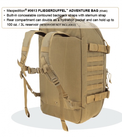 Maxpedition Fliegerduffel Khaki Adventure Duffel Bag 0613K