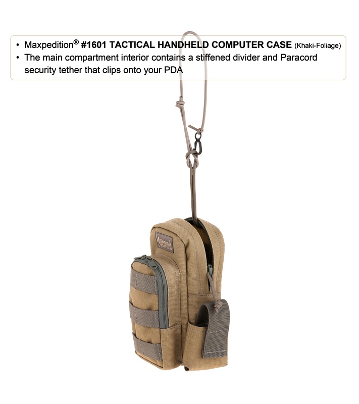 Maxpedition Tactical Handheld Computer Case OD Green Bag Pouch 1601G