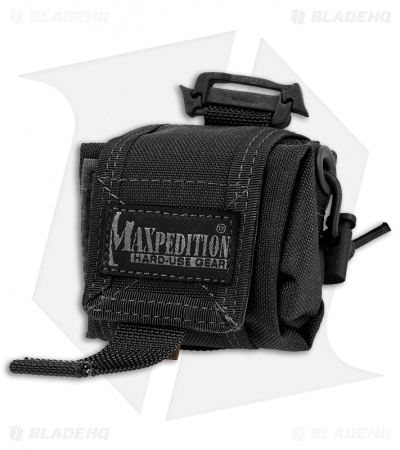 Maxpedition Mini Rollypoly Black Folding Dump Utility Bottle Pouch 0207B