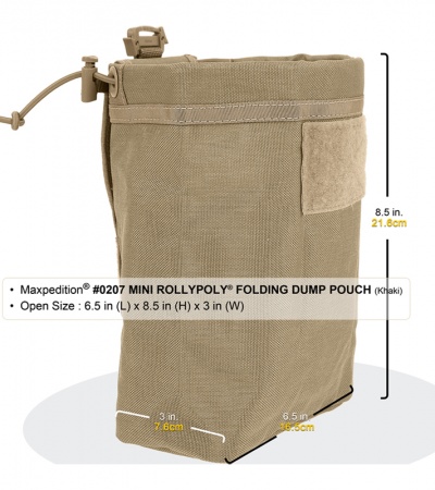 Maxpedition Rollypoly MM OD Green Folding Dump Utility Pouch 0208G