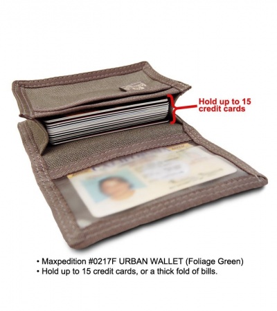 Maxpedition Urban Wallet Black Low Profile ID Holder 0217B