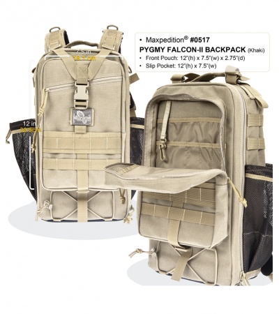 Maxpedition Pygmy Falcon II Khaki Backpack 0517K
