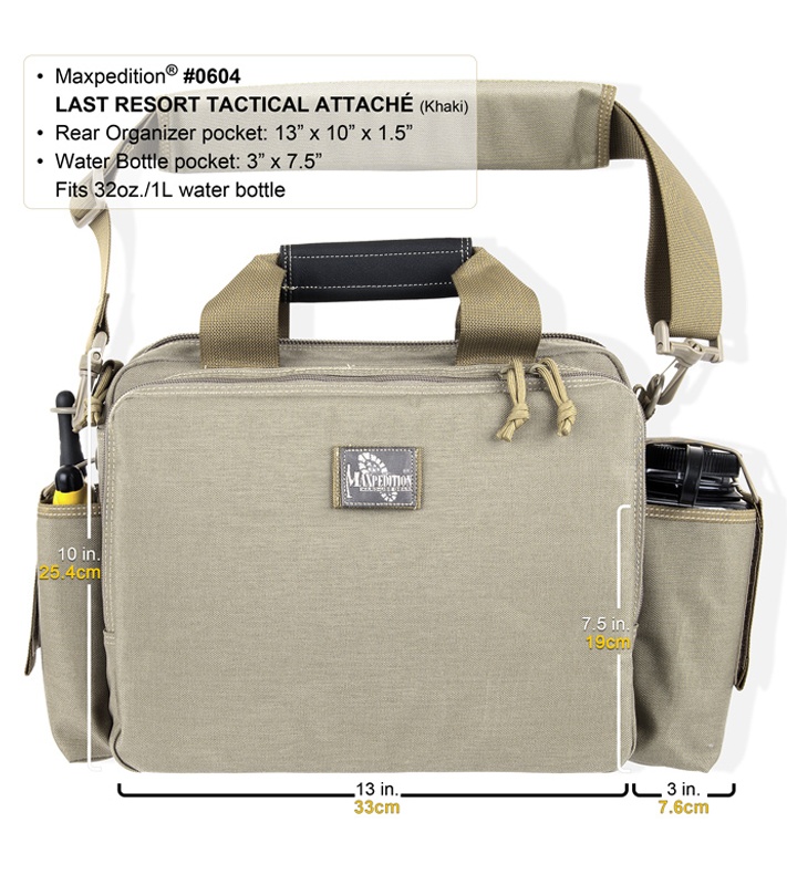 Maxpedition Last Resort Tactical Attache Khaki Bag 0604K