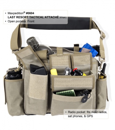 Maxpedition Last Resort Tactical Attache Khaki Bag 0604K