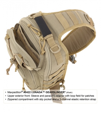 Maxpedition Lunada Gearslinger Black Shoulder Pack Bag 0422B