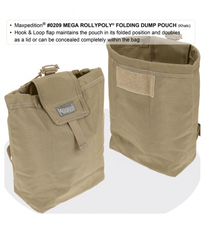 Maxpedition Mega RollyPoly Folding Dump Pouch Black 0209B