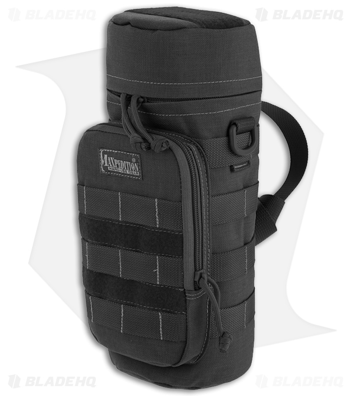 Maxpedition 12" x 5" Nalgene Bottle Holder Bag Travel Case Black 0323B