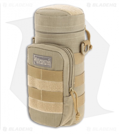 Maxpedition 10" x 4" Nalgene Bottle Holder Bag Travel Case Khaki 0325K