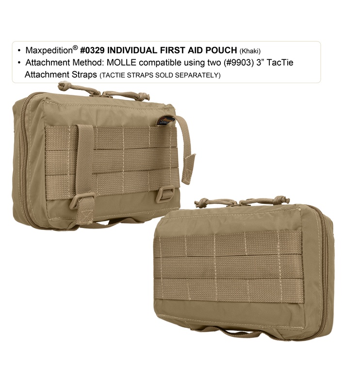 Maxpedition Individual First Aid Pouch Black Bag 0329B