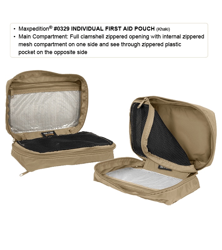 Maxpedition Individual First Aid Pouch Black Bag 0329B