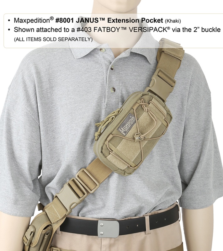 Maxpedition Janus Extension Pocket Khaki Pouch - Blade HQ