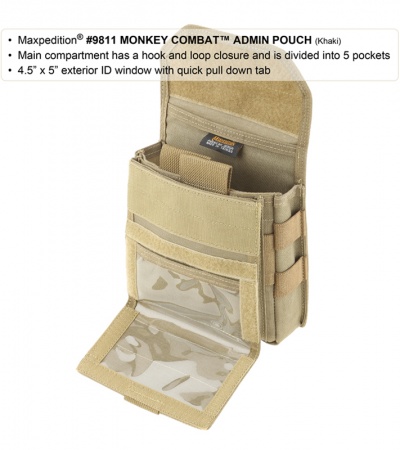 Maxpedition Monkey Combat Admin Pouch Khaki Bag Pouch 9811K