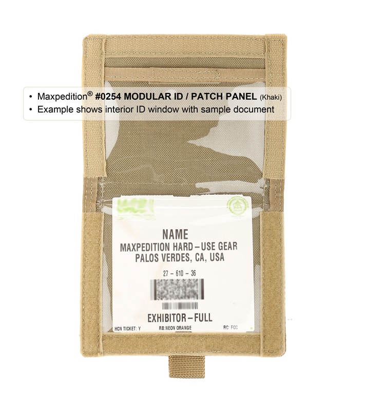 Id Matrix Patch Maxpedition Modular ID Patch Panel Black 0254B - Blade HQ