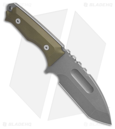 Medford Emperor Fixed Blade Praetorian Style OD Green G-10 (3.75" Tumbled) MKT