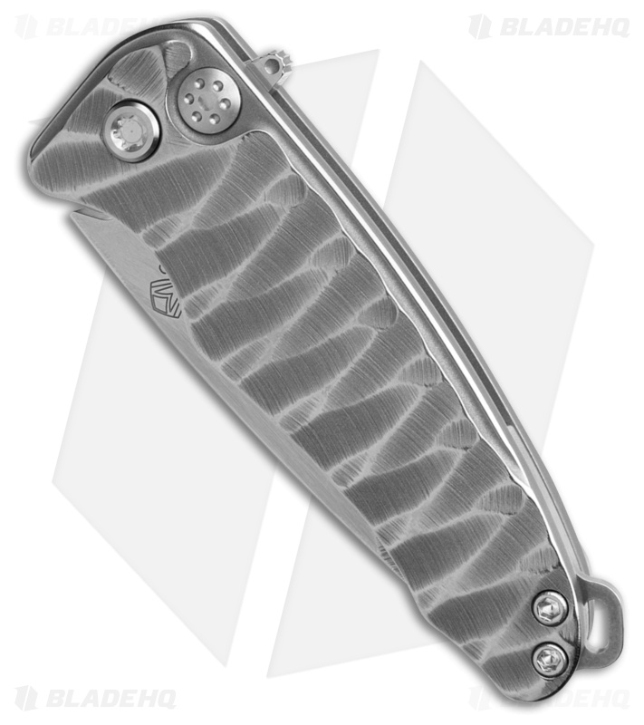 Medford Smooth Criminal Button Lock Knife Rocked Titanium  (3" Tumbled)