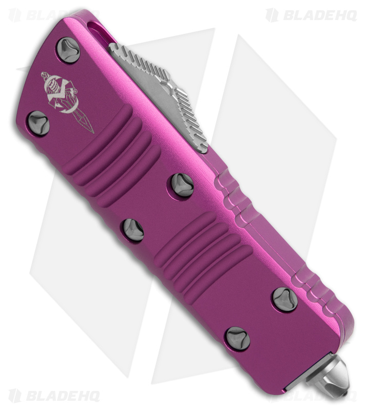 Microtech Mini Troodon Hellhound SS OTF Automatic Knife Violet (1.9" Stonewash)