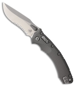 Microtech Amphibian S/E Ram-Lok Knife Gray Aluminum (3.9" Stonewash Serr)