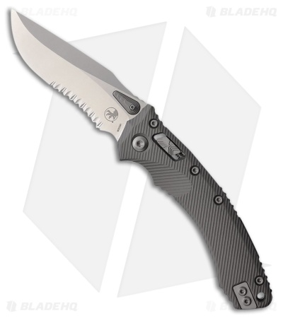 Microtech Amphibian S/E Ram-Lok Knife Gray Aluminum (3.9" Stonewash Serr)