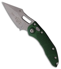 Microtech Stitch Automatic Knife Emerald Green Aluminum (3.75" Apocalyptic)