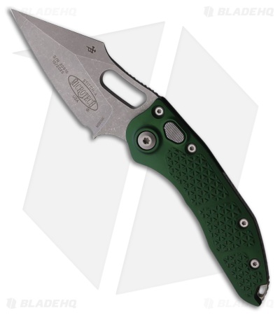 Microtech Stitch Automatic Knife Emerald Green Aluminum (3.75" Apocalyptic)