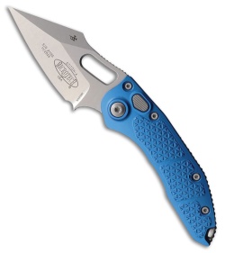 Microtech Stitch Automatic Knife Blue Aluminum (3.75" Stonewash)