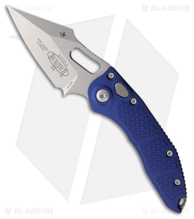 Microtech Stitch Automatic Knife Navy Blue Aluminum (3.75" Stonewash)