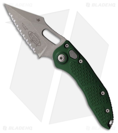 Microtech Stitch Automatic Knife Emerald Green Aluminum (3.75" Apoc Full Serr)