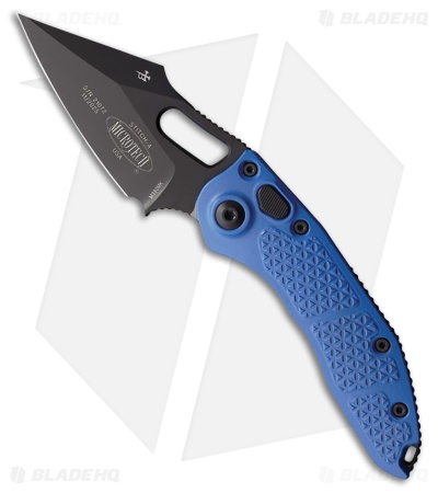 Microtech Stitch Automatic Knife Blue Aluminum (3.75" Black)