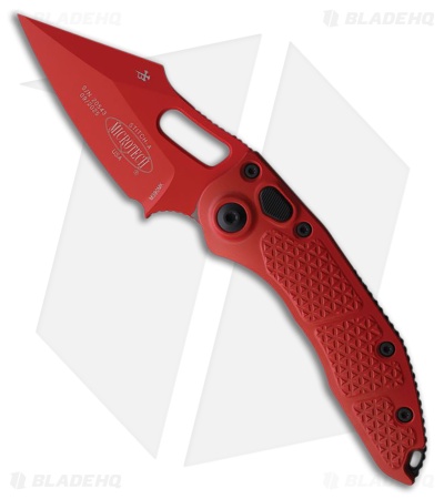 Microtech Stitch Automatic Knife Red Cerakote Aluminum (3.75" Red Cerakote)