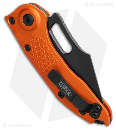 Microtech Stitch Automatic Knife Orange Tangerine Aluminum (3.75" Black)