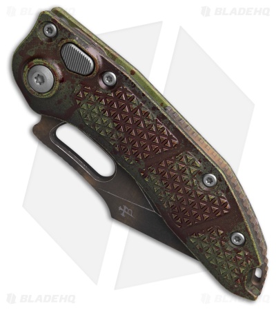 Microtech Stitch Outbreak Automatic Knife Green/Red (3.75" SW Serr) 169-2OBS