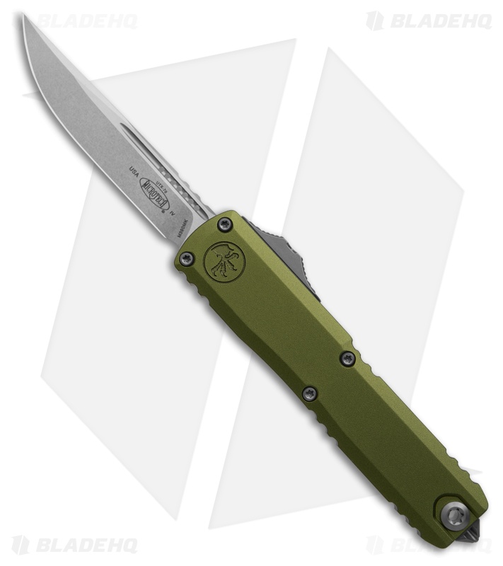 Microtech UTX-70 Gen IV OTF S/E Automatic Knife OD Green Al (2.5" SW)