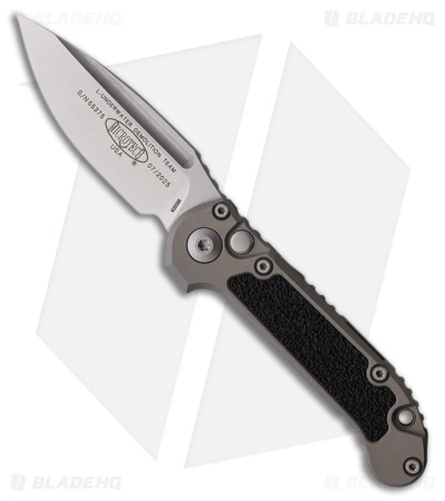 Microtech LUDT Gen III S/E Automatic Knife Natural Clear Al (3.5" Stonewash)