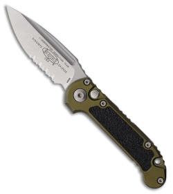 Microtech LUDT Gen III S/E Automatic Knife OD Green Aluminum (3.5" SW Serr)