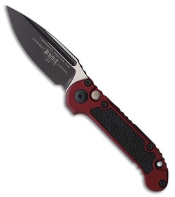 Microtech LUDT Gen III S/E Automatic Knife Merlot Red Aluminum (3.5" Two-Tone)