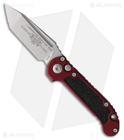 Microtech LUDT Gen III T/E Automatic Knife Merlot Aluminum (3.5" Stonewash)