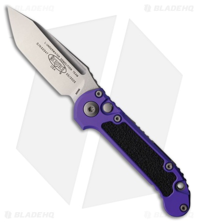 Microtech LUDT Gen III T/E Automatic Knife Purple Aluminum (3.5" Stonewash)