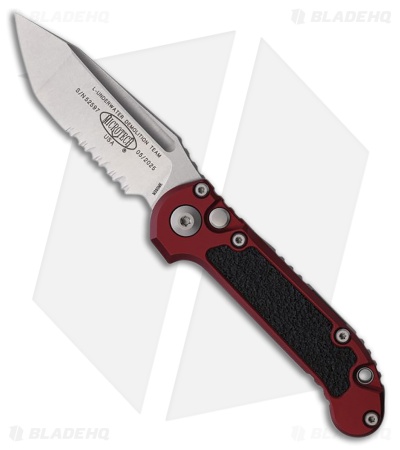 Microtech LUDT Gen III T/E Automatic Knife Merlot Red Aluminum (3.5" SW Serr)