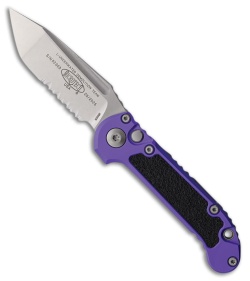 Microtech LUDT Gen III T/E Automatic Knife Purple Aluminum (3.5" SW Serr)