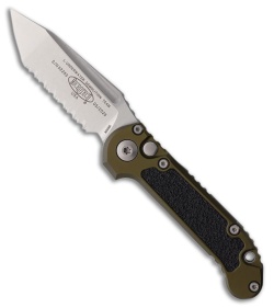 Microtech LUDT Gen III T/E Automatic Knife OD Green Aluminum (3.5" SW Full Serr)