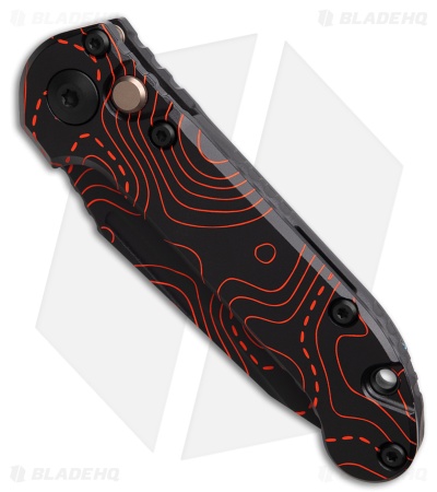 Microtech LUDT Gen III S/E Automatic Knife Topographic Black/Orange Camo (3.5")