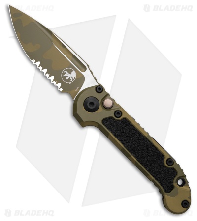 Microtech LUDT Gen III S/E Automatic Knife Bazooka Camo Al + 3M (3.5" Camo Serr)