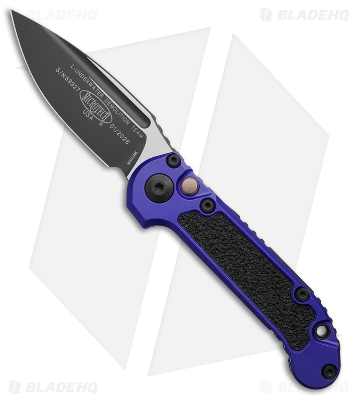Microtech LUDT Gen III S/E Automatic Knife Purple Al/3M (3.5" Black)