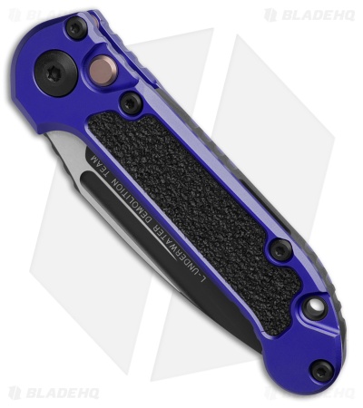 Microtech LUDT Gen III S/E Automatic Knife Purple Al/3M (3.5" Black)