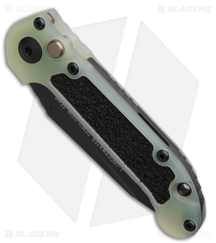 Microtech LUDT Gen III T/E Automatic Knife Jade G-10 (3.5" Black Serrated)