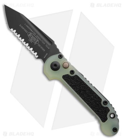 Microtech LUDT Gen III T/E Automatic Knife Jade G-10 (3.5" Black Serrated)