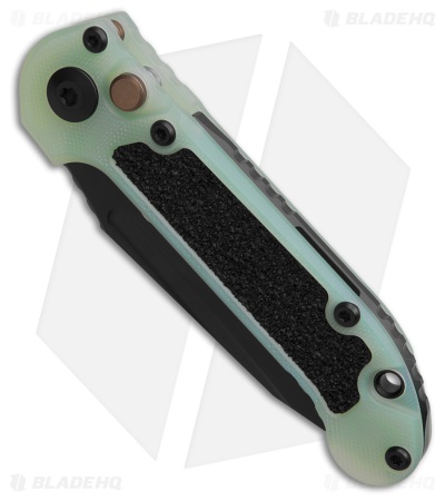 Microtech LUDT Gen III T/E Automatic Knife Jade G-10 (3.5" Black)