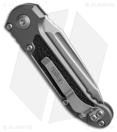 Microtech LUDT Gen III T/E Automatic Knife Natural Clear Aluminum (3.5" SW) 