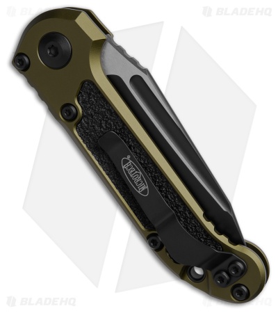 Microtech LUDT Gen III T/E Automatic Knife OD Green Aluminum (3.5" Black Serr)
